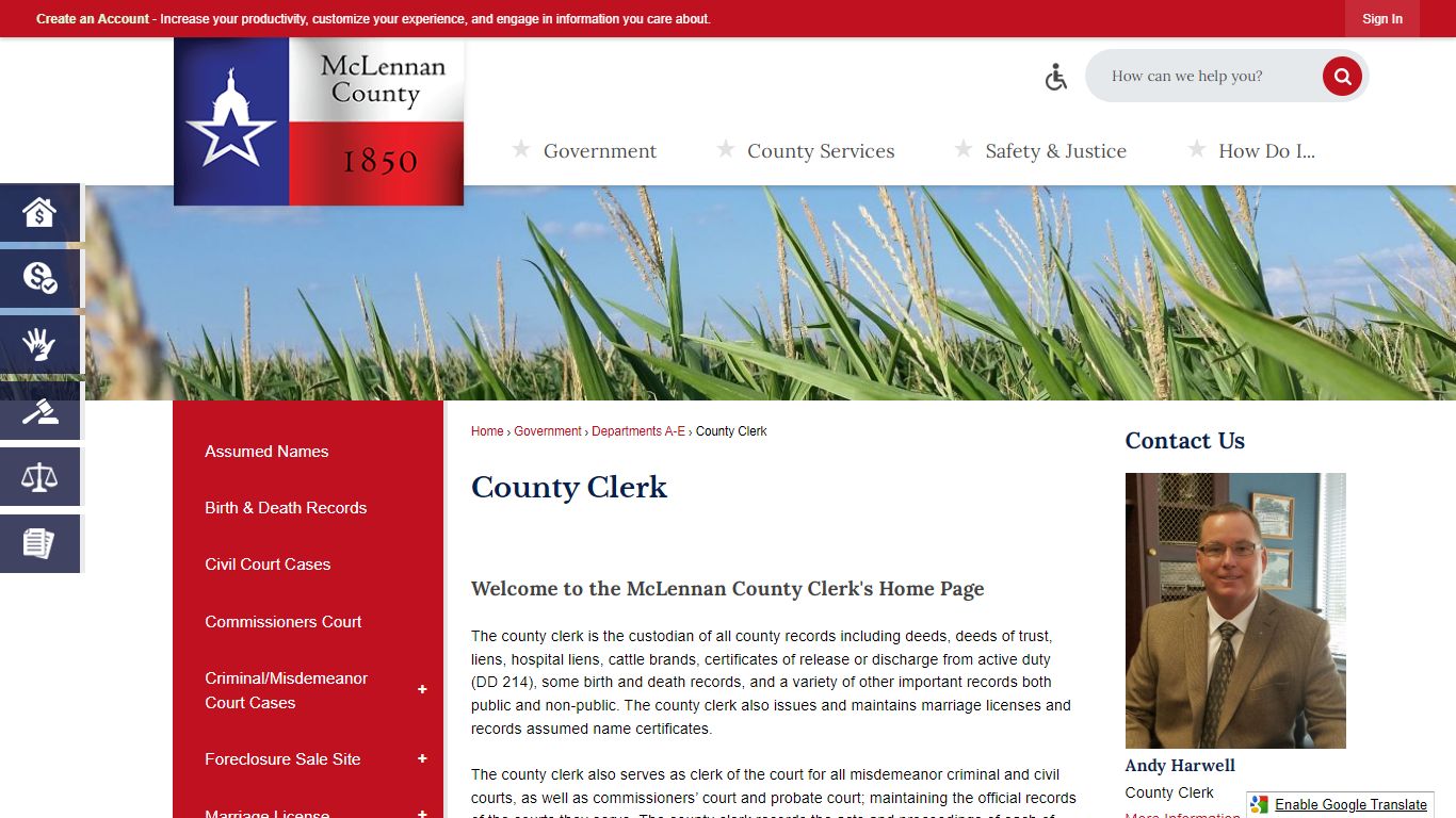 County Clerk | McLennan County, TX